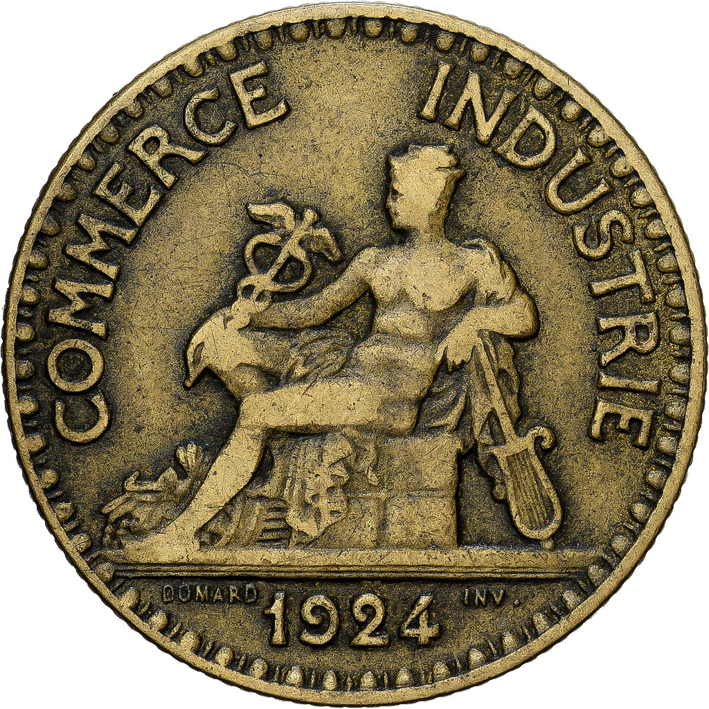 Francia, Chambre de commerce, 2 Francs, 1924, Paris, BB, Alluminio-bronzo