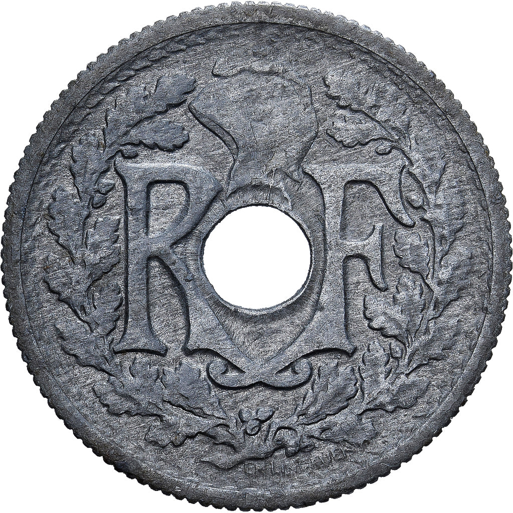 France, 10 Centimes, 1945, VG(8-10), Aluminium