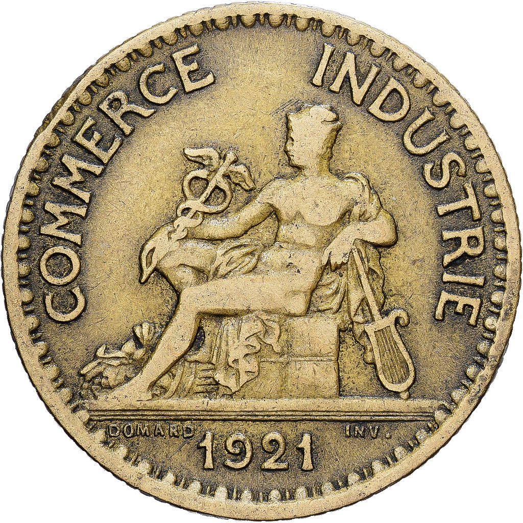 France, Chambre de commerce, Franc, 1921, Paris, TB+, Bronze-Aluminium