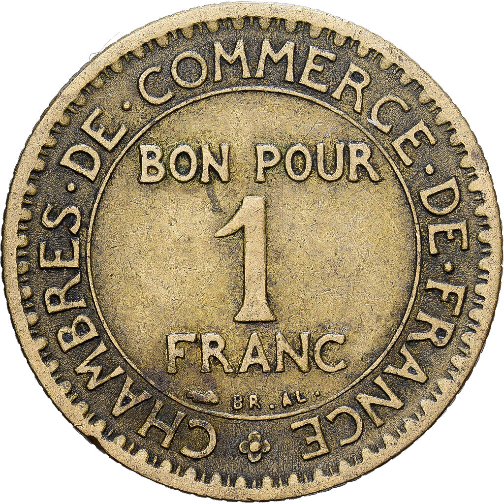 France, Chambre de commerce, Franc, 1921, Paris, TB+, Bronze-Aluminium