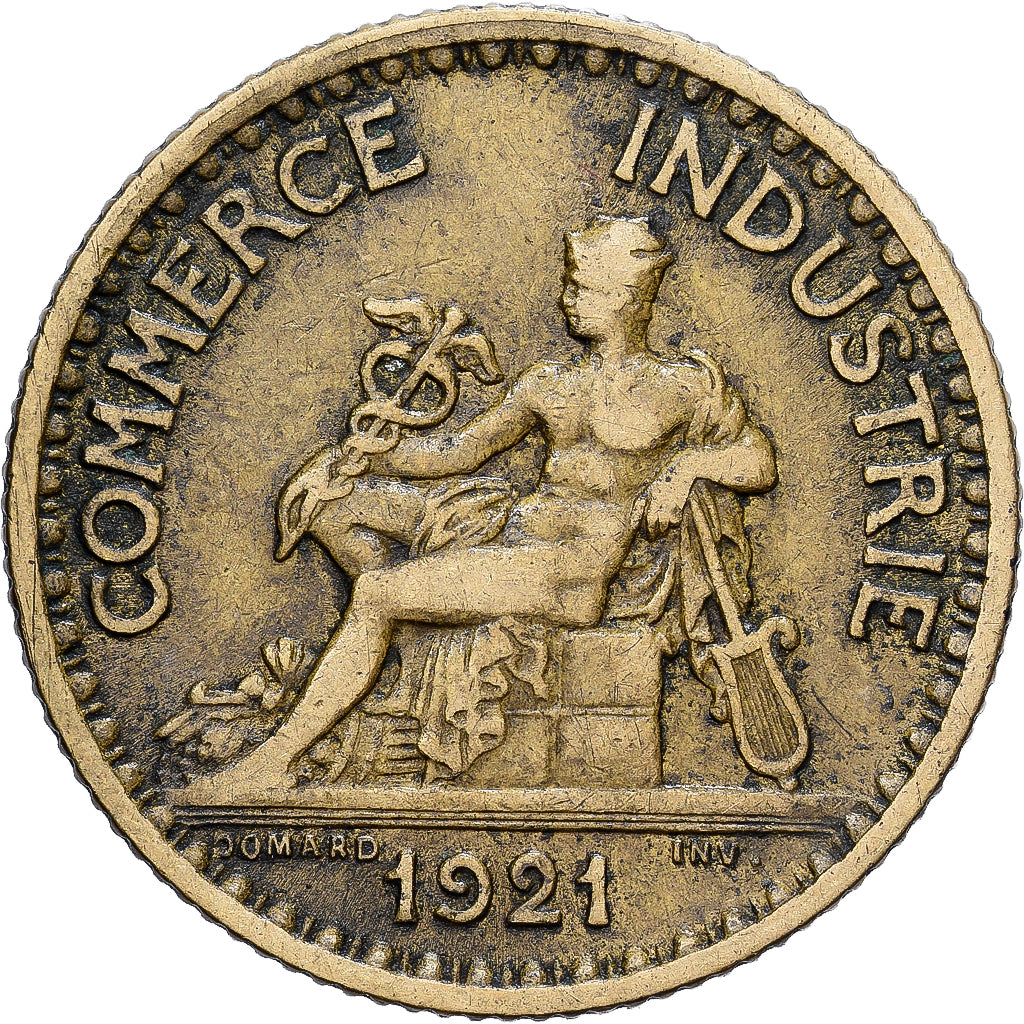 France, Chambre de commerce, Franc, 1921, Paris, TB, Bronze-Aluminium