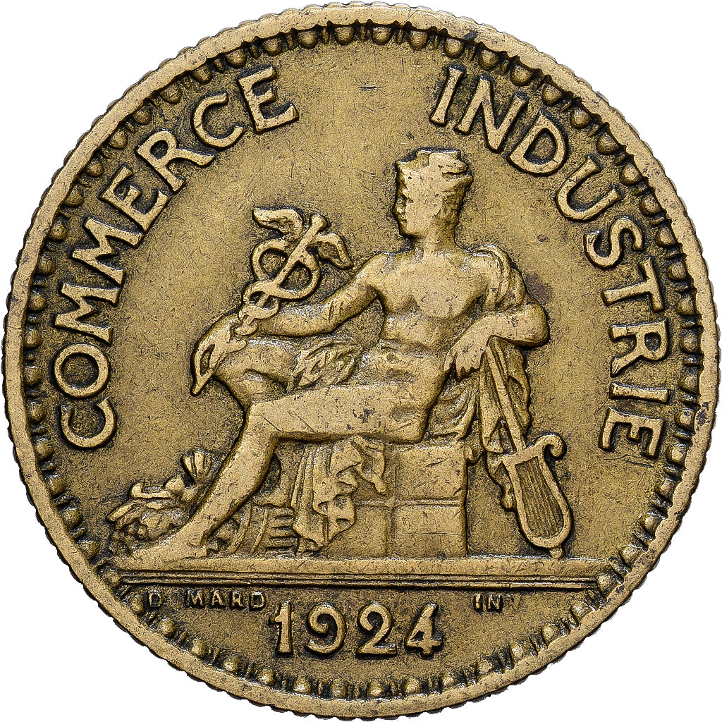 France, Chambre de commerce, Franc, 1924, Paris, TB, Bronze-Aluminium