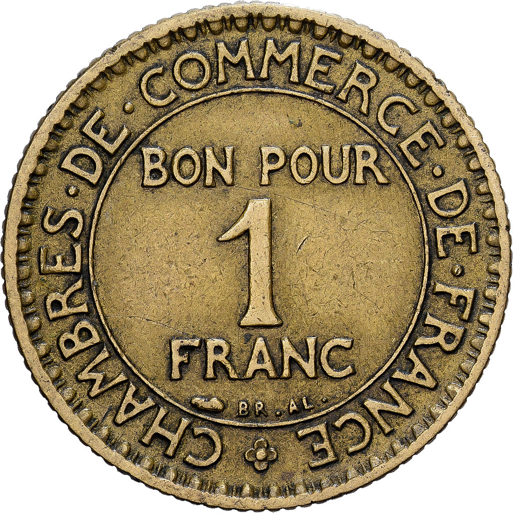 France, Chambre de commerce, Franc, 1924, Paris, TB, Bronze-Aluminium