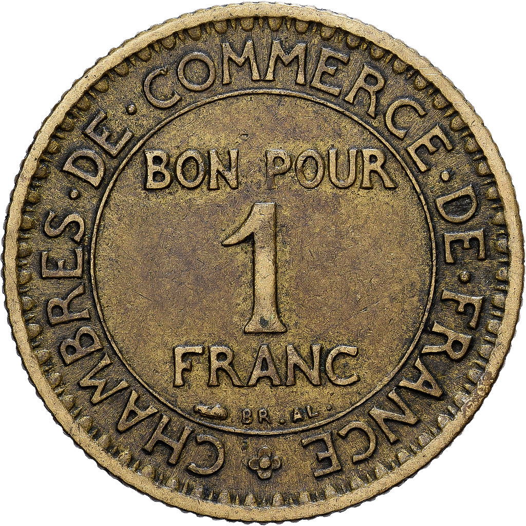 France, Chambre de commerce, Franc, 1922, Paris, TB, Bronze-Aluminium