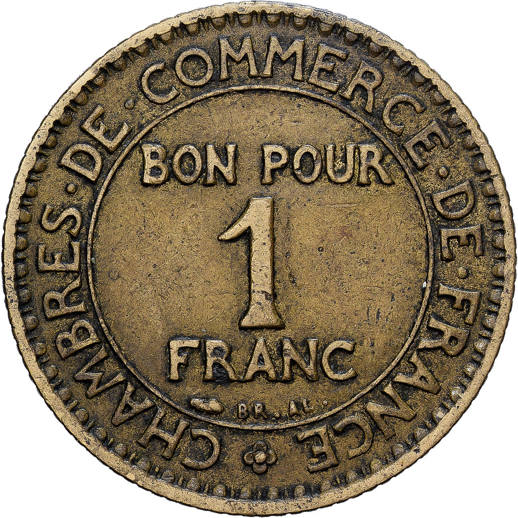 France, Chambre de commerce, Franc, 1925, Paris, TB, Bronze-Aluminium