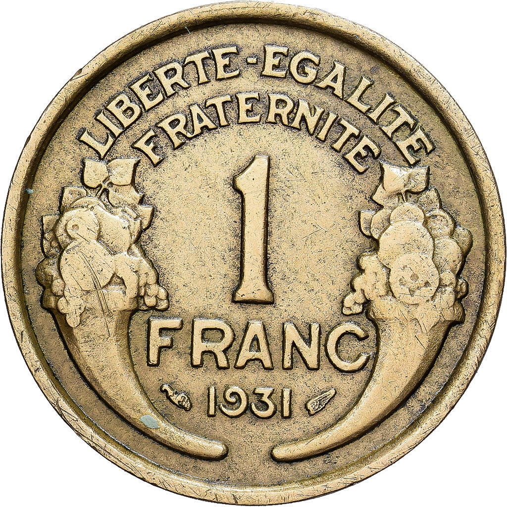 France, Morlon, Franc, 1931, SUP, Bronze-Aluminium, Gadoury:470, KM:885
