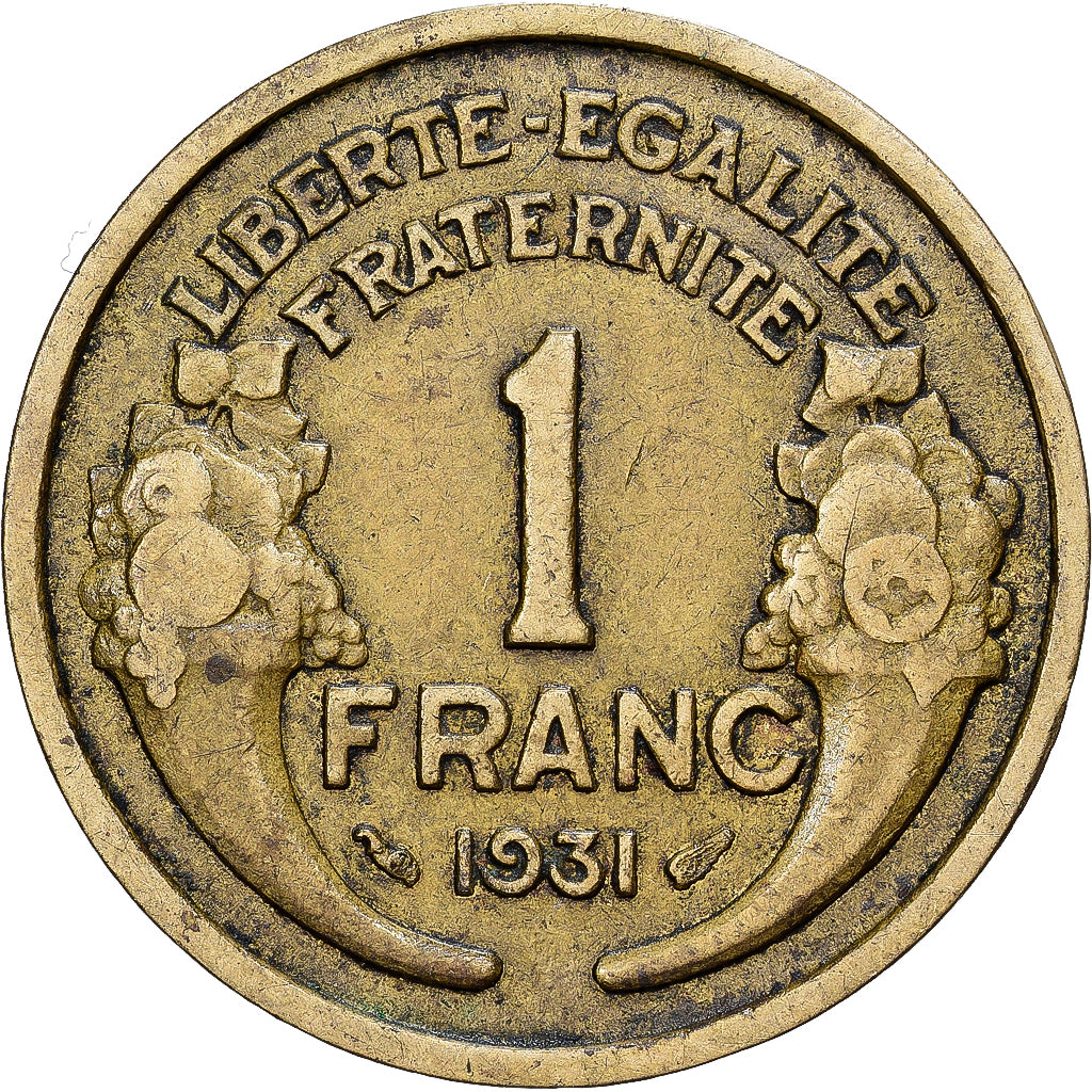 France, Morlon, Franc, 1931, TTB, Bronze-Aluminium, Gadoury:470, KM:885