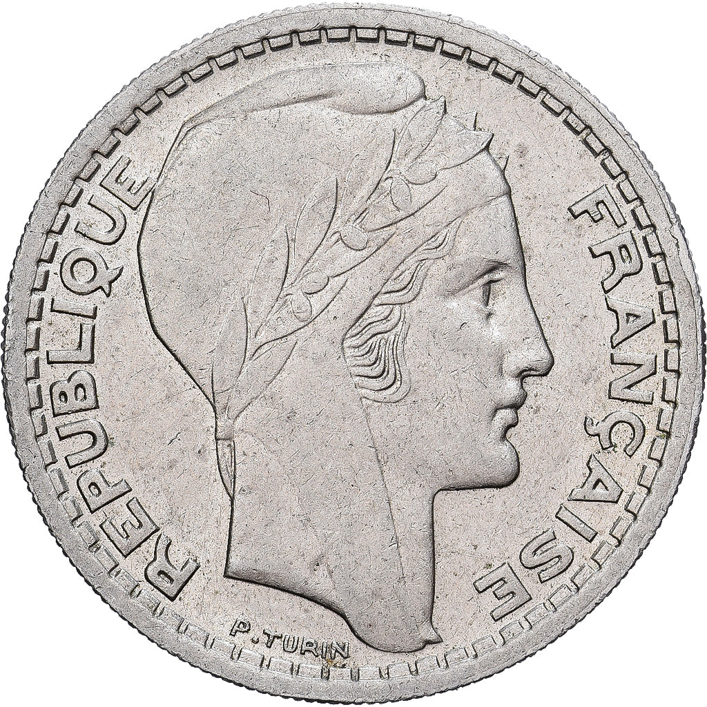 Francia, Turin, 10 Francs, 1947, Beaumont-le-Roger, EBC, Cobre - níquel