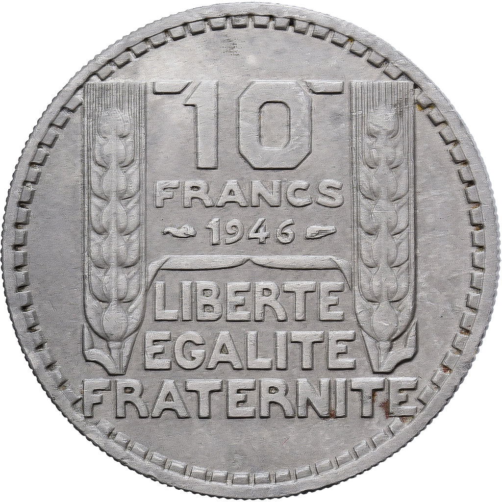 Frankrijk, Turin, 10 Francs, 1946, Paris, ZF, Cupro-nikkel, KM:908.1