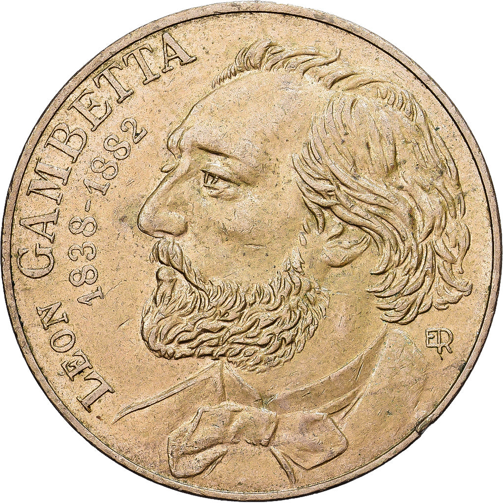 Frankrijk, Gambetta, 10 Francs, 1982, Paris, PR, Nickel-Bronze, KM:950