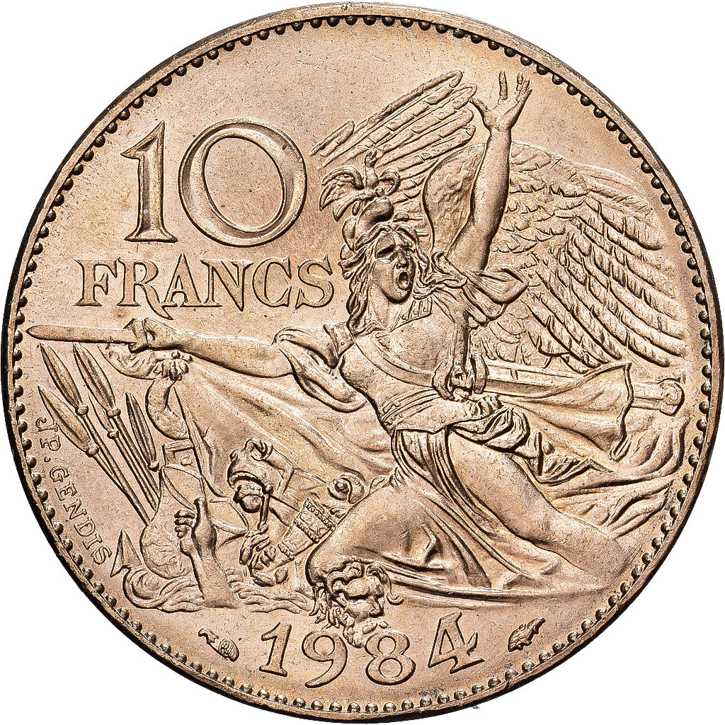 Frankrijk, 10 Francs, 1984, PR, Copper-nickel Aluminium, Gadoury:818