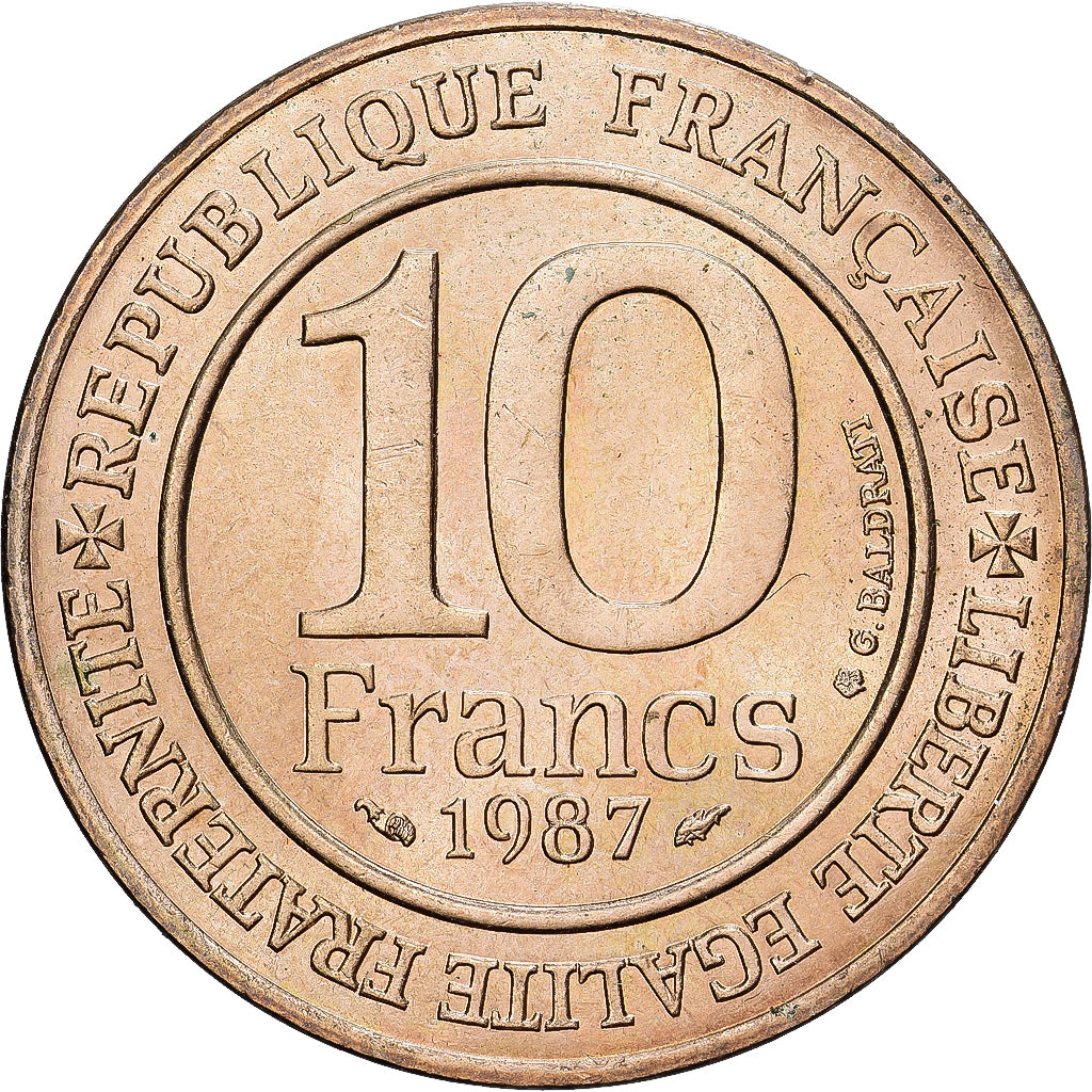 Francia, 10 Francs, 1987, Paris, EBC, Níquel - bronce, KM:961d, Gadoury:820
