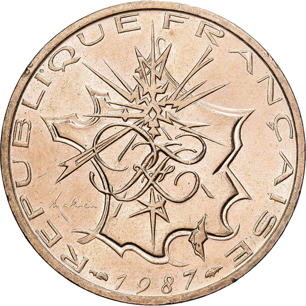 Francia, 10 Francs, 1987, Paris, SC, Níquel - bronce, KM:961d, Gadoury:820