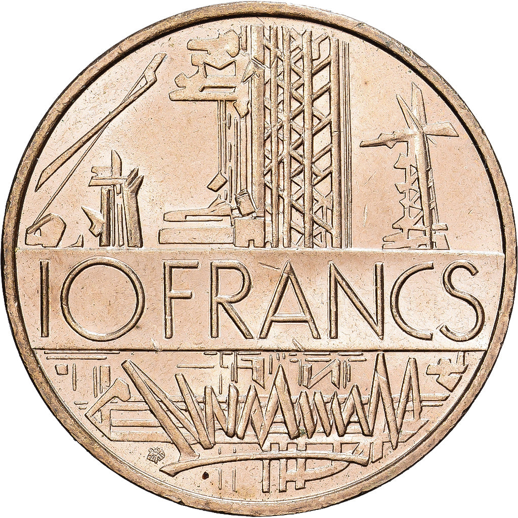 Francia, 10 Francs, 1987, Paris, SC, Níquel - bronce, KM:961d, Gadoury:820