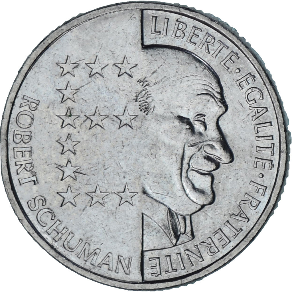 France, Schumann, 10 Francs, 1986, Paris, AU(50-53), Nickel, KM:958, Gadoury:825