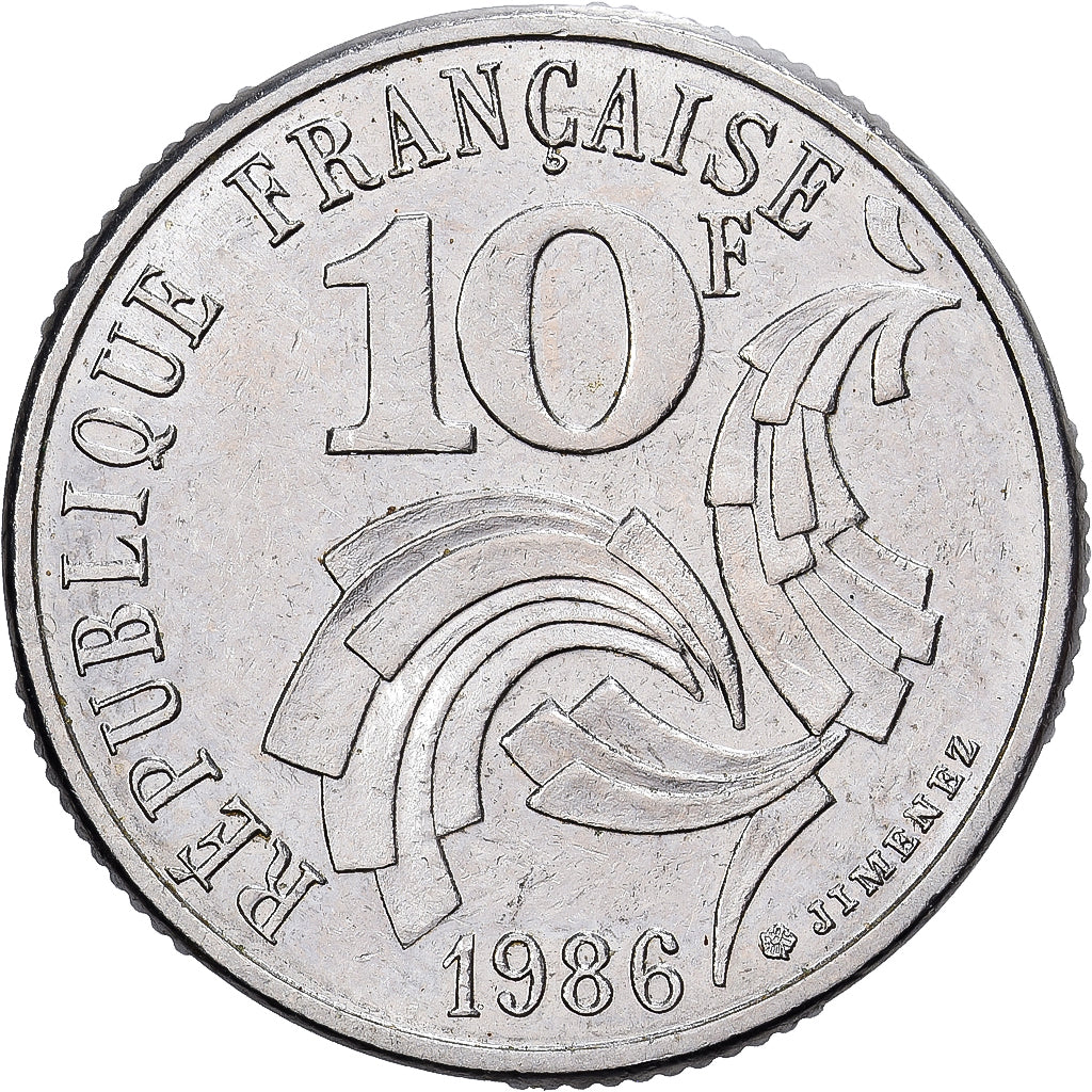 Francia, Jimenez, 10 Francs, 1986, Paris, EBC, Níquel, KM:959