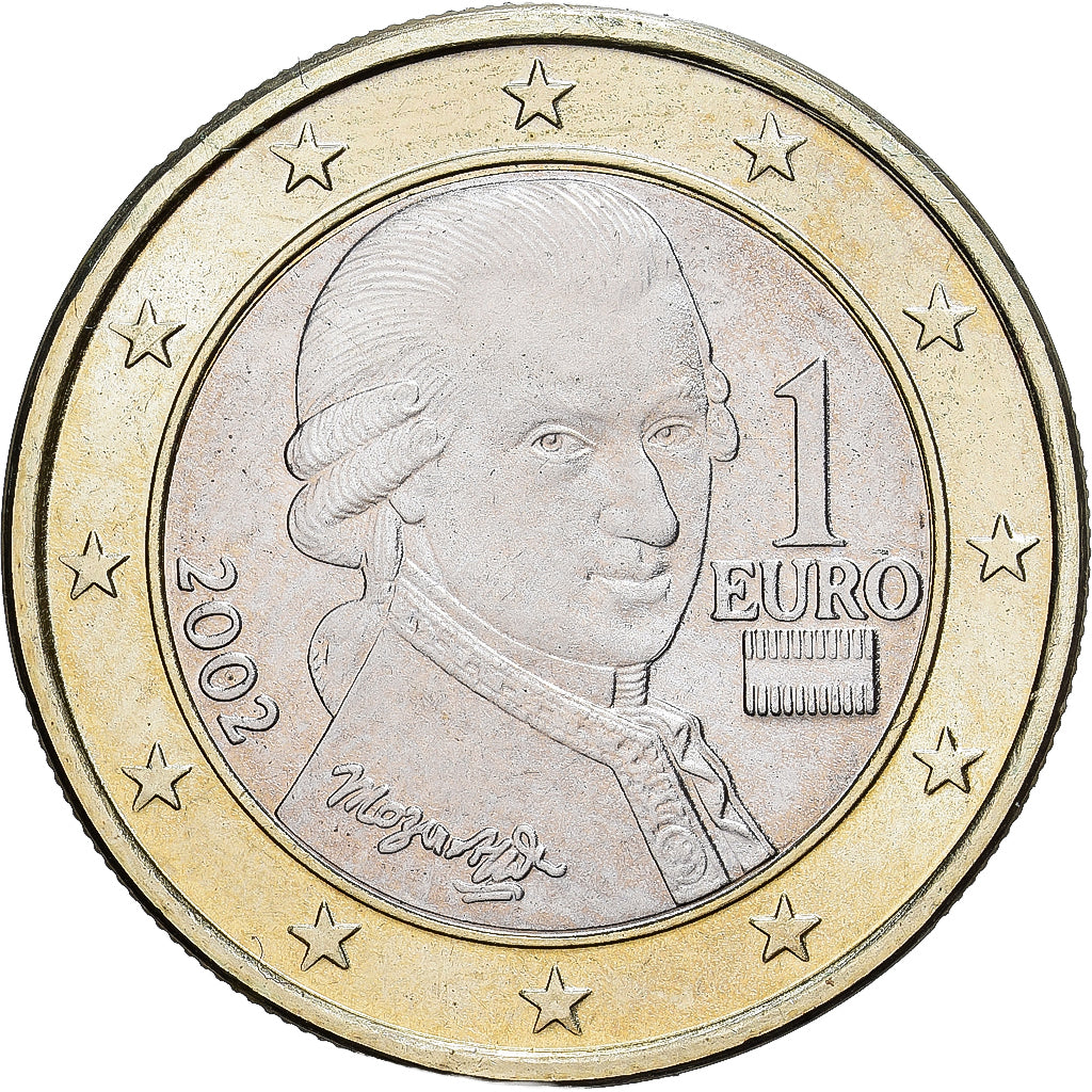 Austria, Euro, 2002, Vienna, AU(55-58), Bi-Metallic, KM:3088