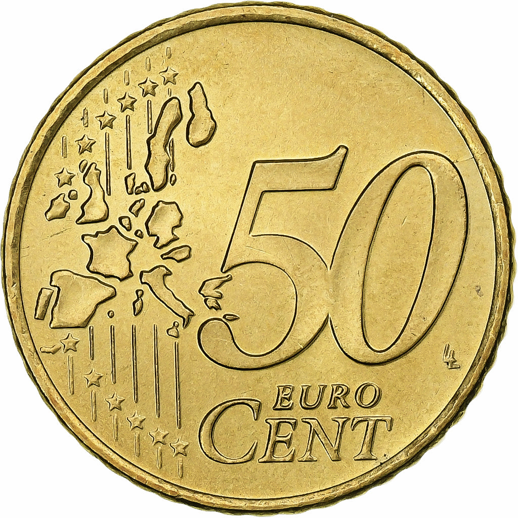 Griekenland, 50 Euro Cent, 2002, Athens, PR, Tin, KM:186