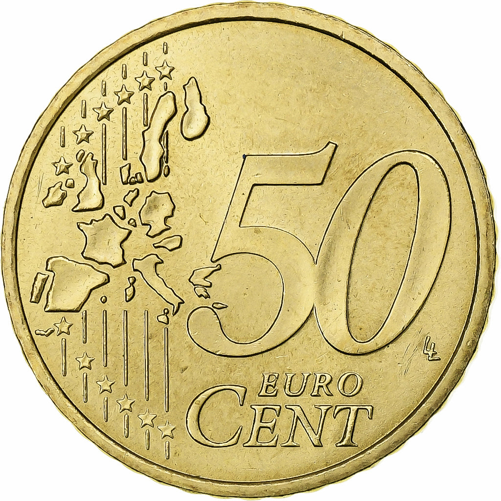 France, 50 Euro Cent, 2000, Paris, MS(64), Brass, KM:1287