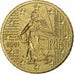 Francja, 50 Euro Cent, 2001, Paris, MS(64), Mosiądz, KM:1287