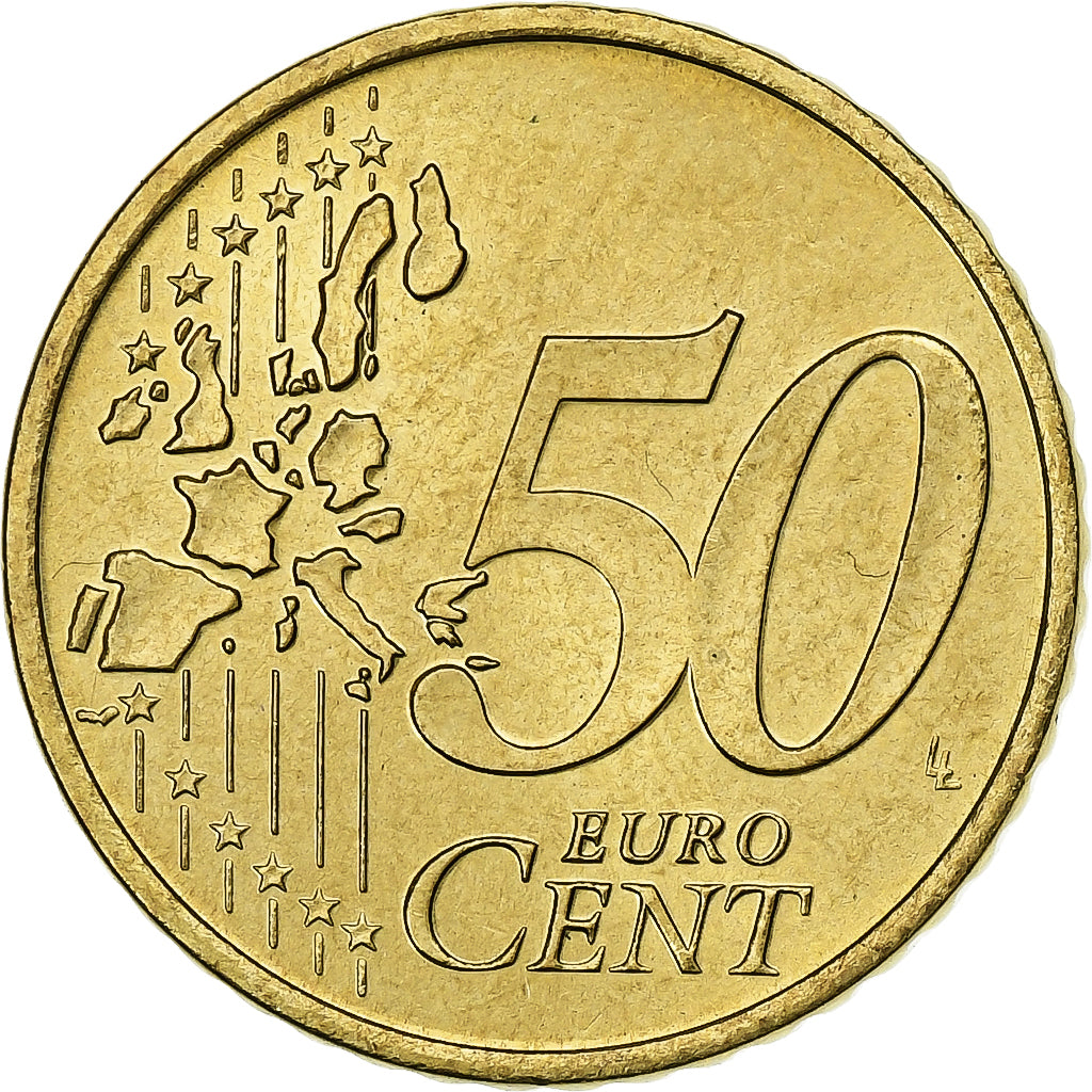 Áustria, 50 Euro Cent, 2002, Vienna, MS(63), Latão, KM:3087