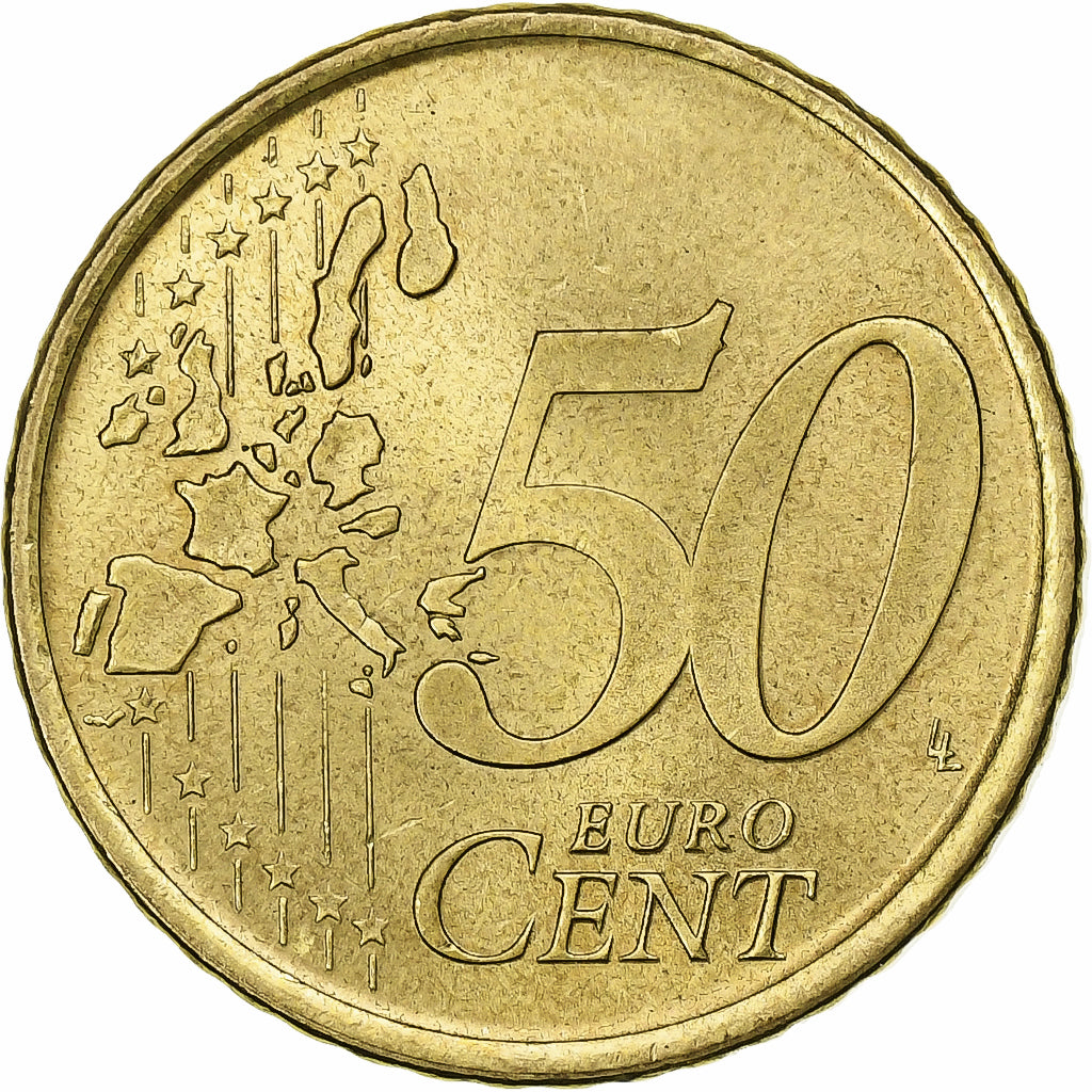 Spain, Juan Carlos I, 50 Euro Cent, 2000, Madrid, MS(63), Brass, KM:1045