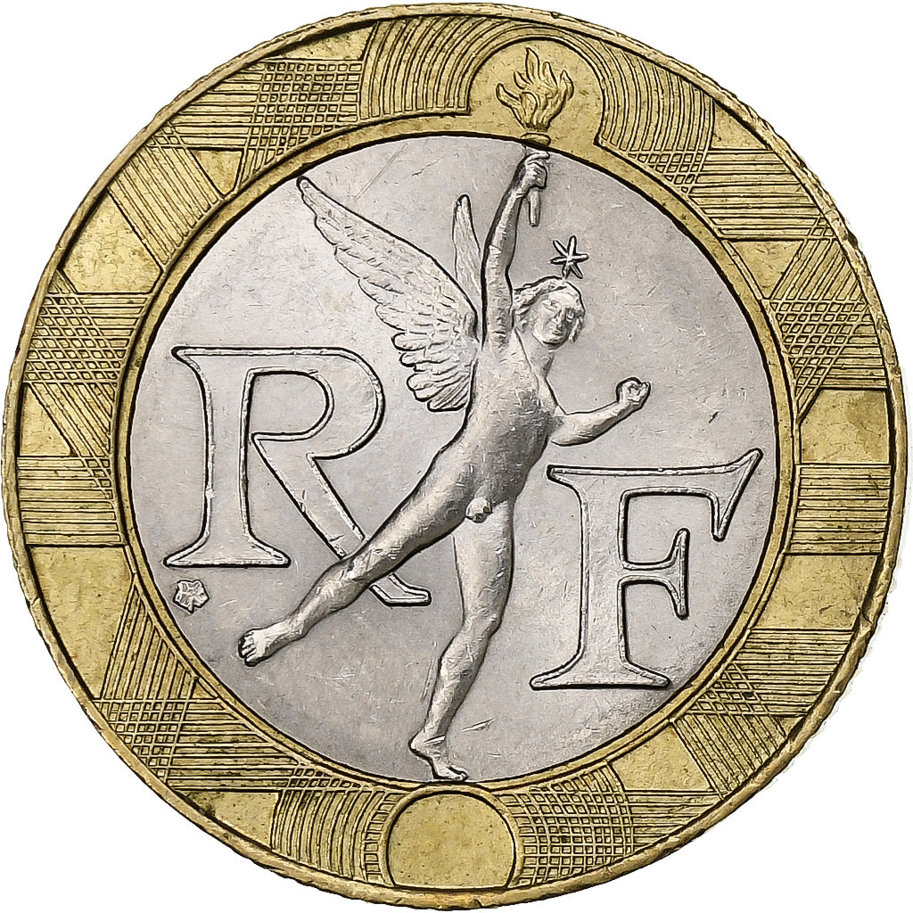 Frankrijk, Génie, 10 Francs, 2000, PR, Bi-Metallic, KM:964.1, Gadoury:827