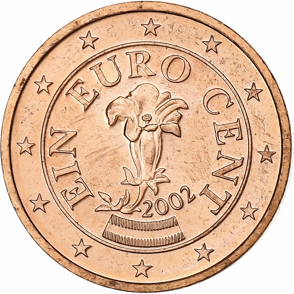 Oostenrijk, Euro Cent, 2002, Vienna, PR, Copper Plated Steel, KM:3082