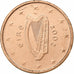 Irlanda, 1 Centime, Celtic harp, 2002, AU(55-58), Aço Cromado a Cobre