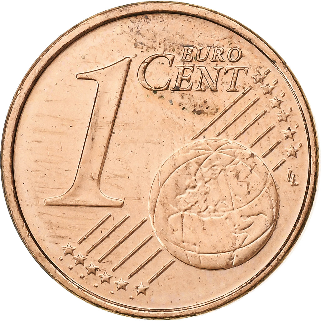 Ireland, 1 Centime, Celtic harp, 2002, VZ, Copper Plated Steel