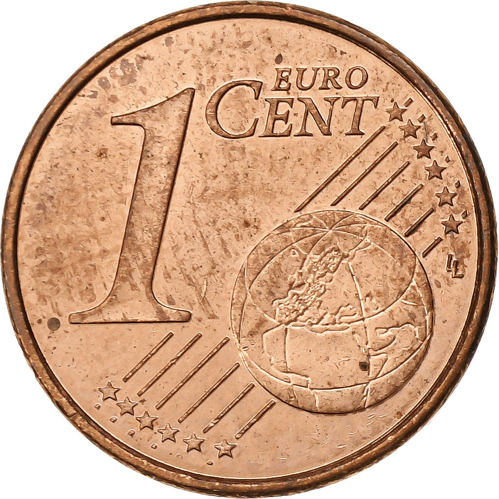Francja, Euro Cent, 2001, Paris, FDC, AU(55-58), Miedź platerowana stalą