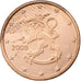 Finland, Euro Cent, 2000, Vantaa, AU(55-58), Copper Plated Steel, KM:98