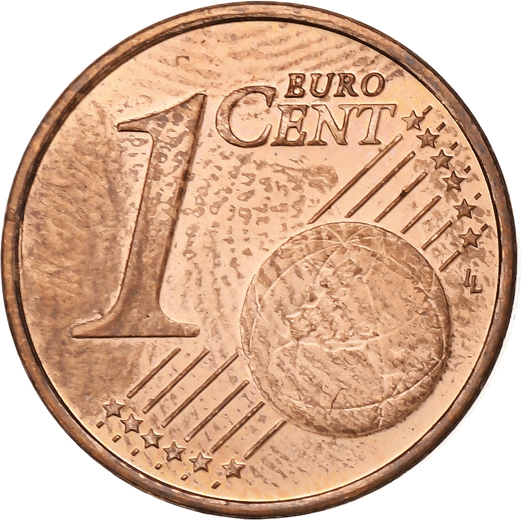 Finlandia, Euro Cent, 2001, Vantaa, AU(55-58), Miedź platerowana stalą, KM:98