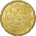 Eslováquia, 20 Euro Cent, 2009, Kremnica, AU(55-58), Latão, KM:99