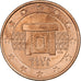 Malta, 5 Euro Cent, Mnajdra Temple Altar, 2008, AU(55-58), Copper Plated Steel