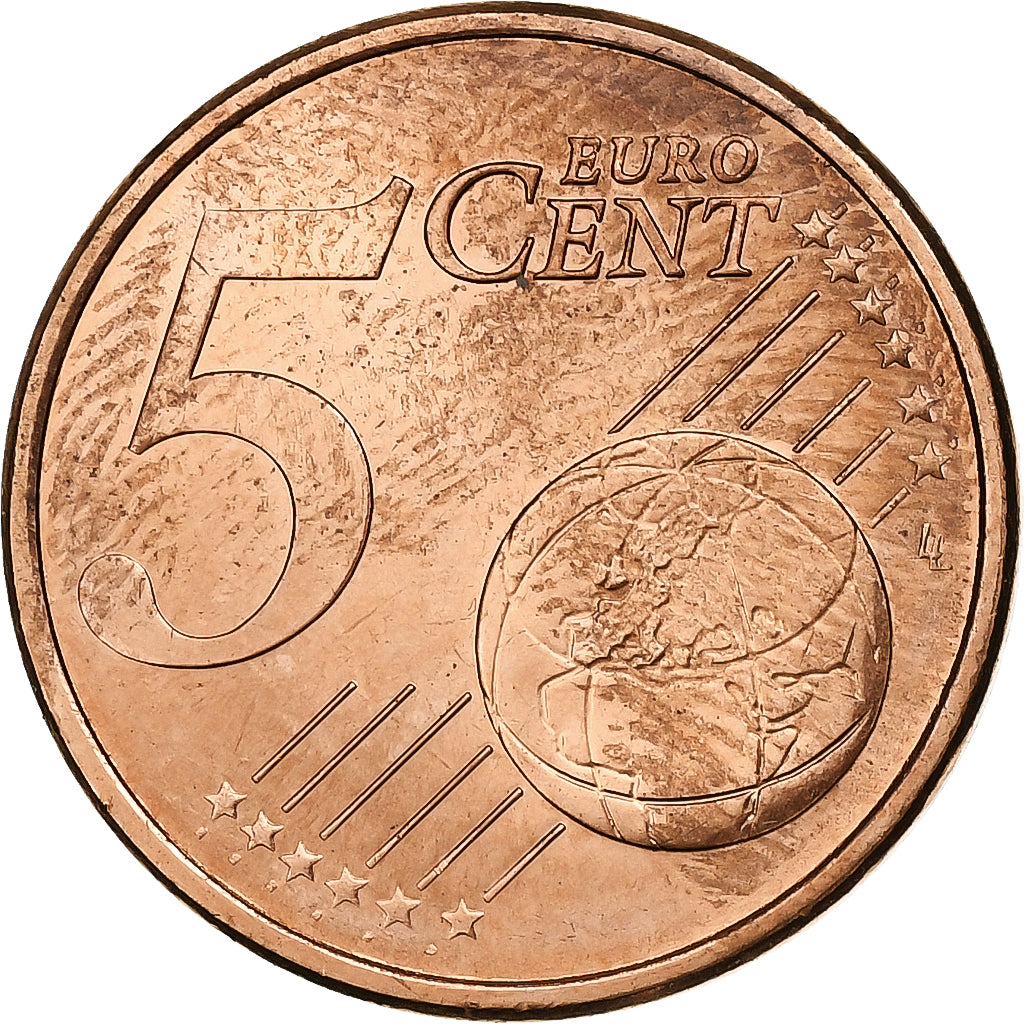 Malta, 5 Euro Cent, Mnajdra Temple Altar, 2008, AU(55-58), Copper Plated Steel