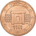 Malta, 2 Euro Cent, 2008, Paris, VZ, Copper Plated Steel, KM:126