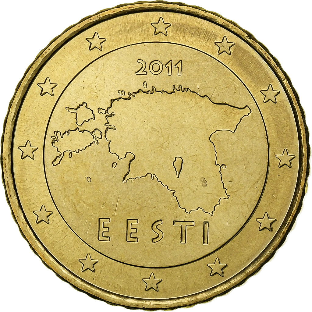 Estonia, 50 Euro Cent, 2011, Vantaa, STGL, Messing, KM:66
