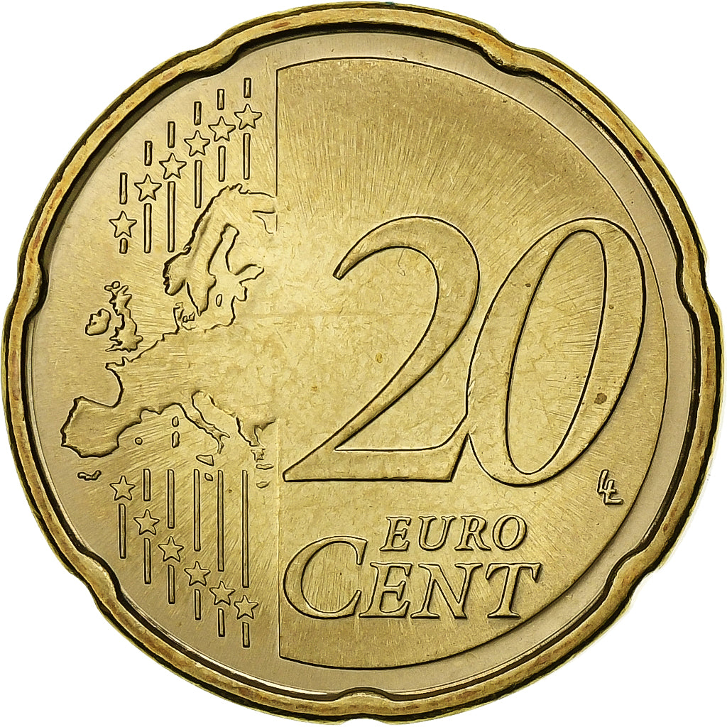 Estonia, 20 Euro Cent, 2011, Vantaa, SC+, Latón, KM:65