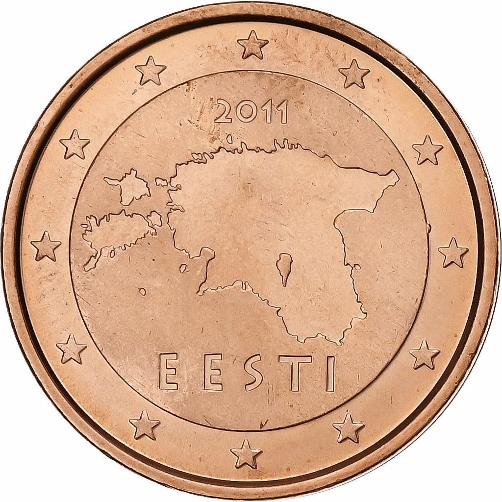 Estonia, 2 Euro Cent, 2011, Vantaa, Copper Plated Steel, UNZ+, KM:62