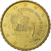 Cipro, 10 Euro Cent, 2009, SPL-, Ottone, KM:81
