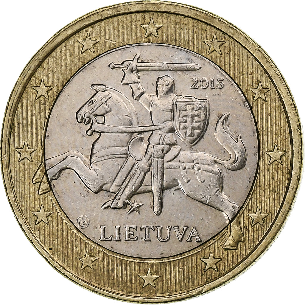 Lithouwen, Euro, 2015, PR+, Bi-Metallic, KM:211