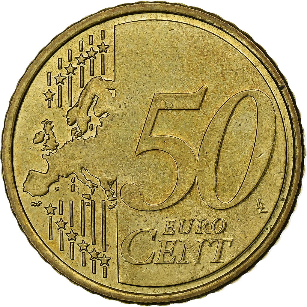 Eslovénia, 50 Euro Cent, 2007, Vantaa, MS(60-62), Latão, KM:73