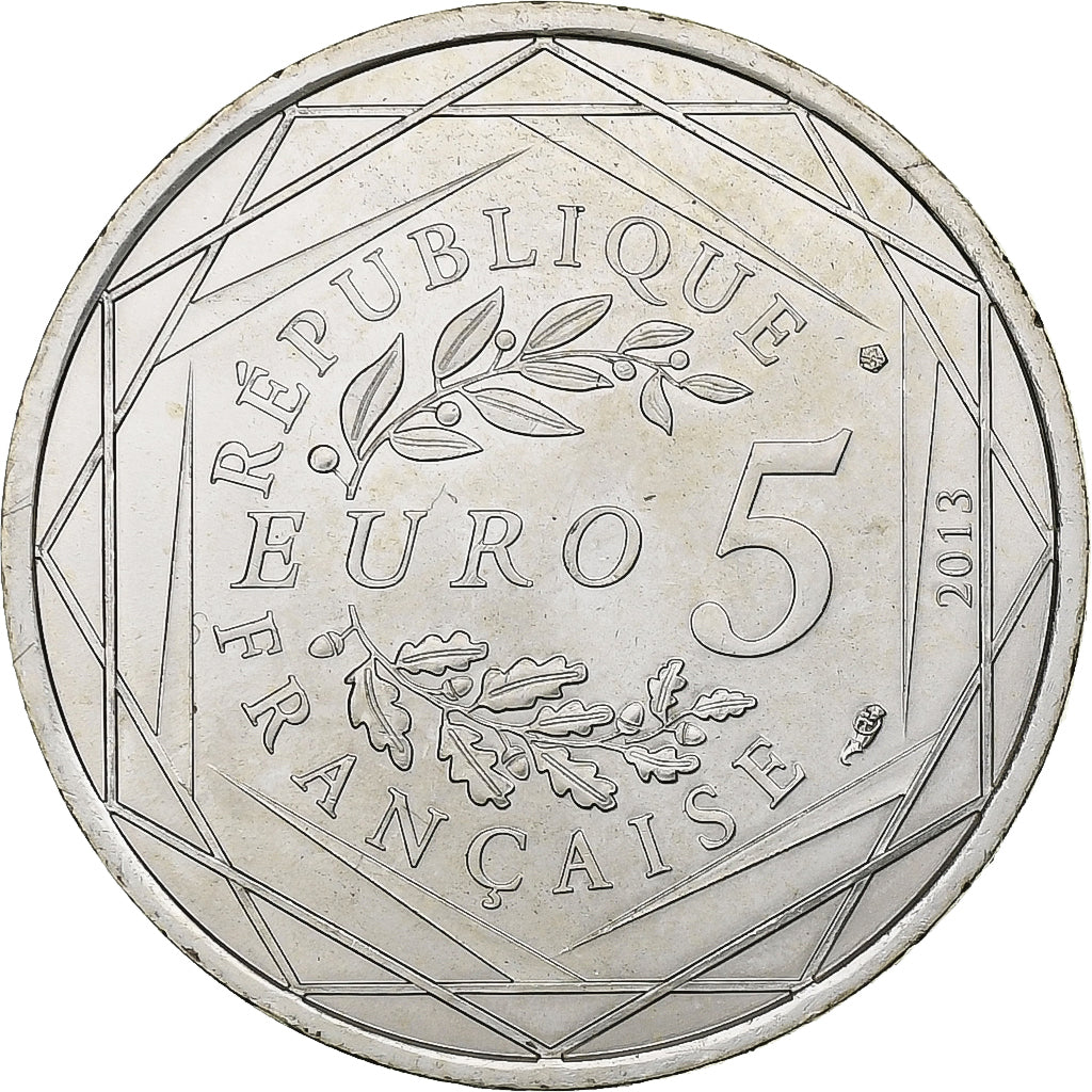 Francja, 5 Euros, Fraternité, 2013, AU(55-58), Srebro, Gadoury:EU647