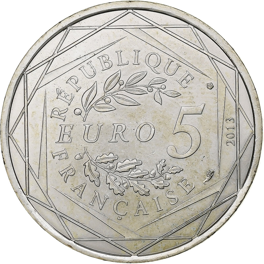 Francja, 5 Euro, Liberté, 2013, Paris, AU(55-58), Bilon, KM:1284