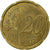 Grécia, 20 Euro Cent, 2010, Athens, MS(60-62), Latão, KM:185