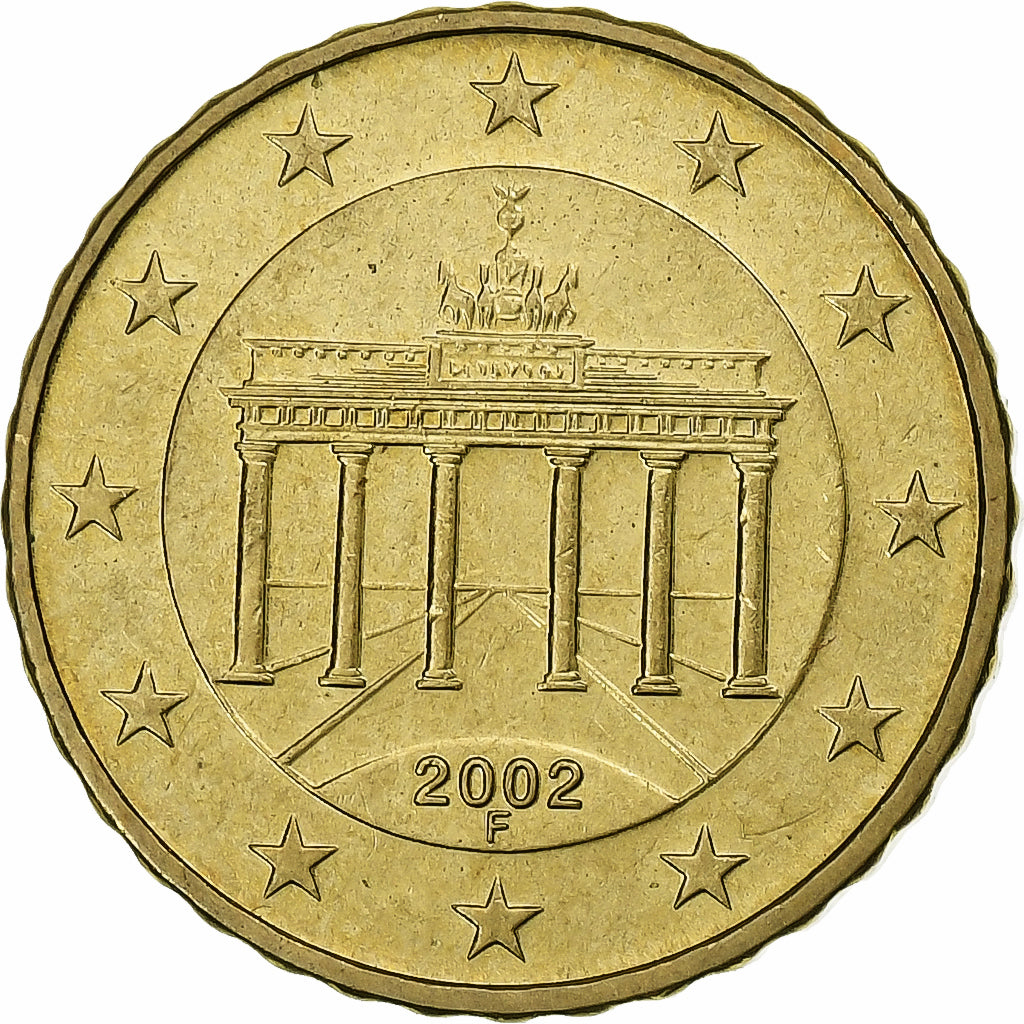 République fédérale allemande, 10 Euro Cent, 2002, Stuttgart, Laiton, SPL