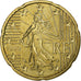 France, 20 Euro Cent, 1999, Paris, AU(55-58), Brass, KM:1411