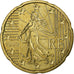 France, 20 Euro Cent, 1999, Paris, AU(55-58), Brass, KM:1411