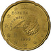 Espanha, Juan Carlos I, 20 Euro Cent, 1999, Madrid, AU(55-58), Latão, KM:1044